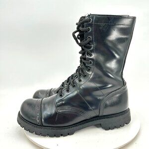 Corcoran Men Size 8.5M 985 Black Leather 10" Oil Resistant Side Zip Combat Boot